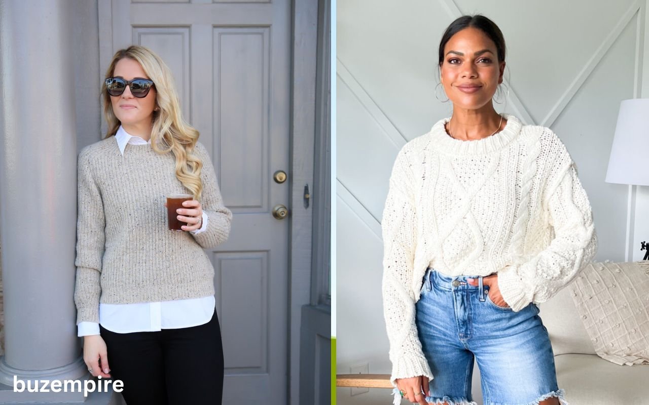how to layer a sweater